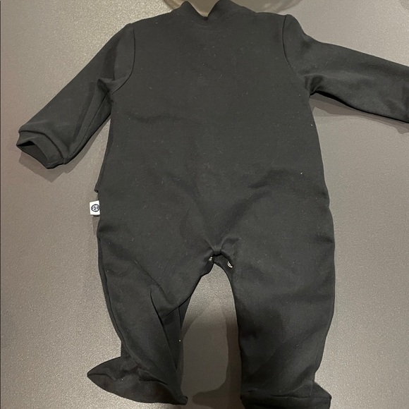 BABY TUXEDO Black White One Piece Footie Onesie 0-3 months formal wedding event - Picture 7 of 7